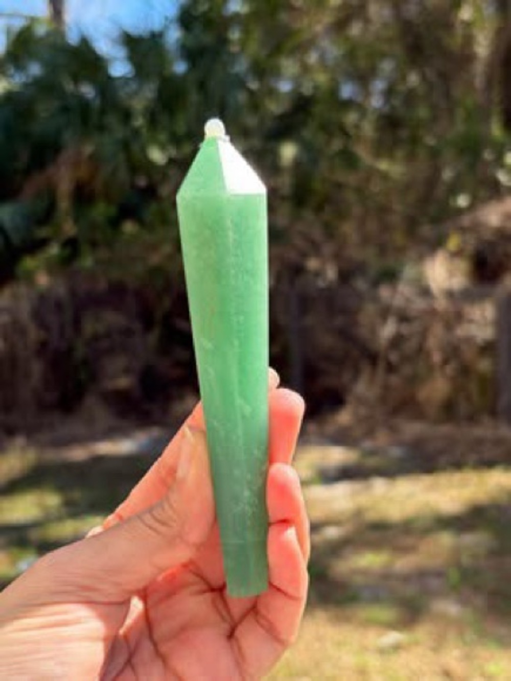 Natural Green Aventurine Wand - The "Stone of Opportunity"
